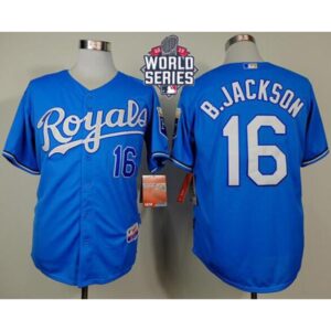 6863ba8e27a11_1 Royals #16 Bo Jackson Light Blue Alternate Cool Base W/2015 World Series Patch Stitched MLB Jersey
