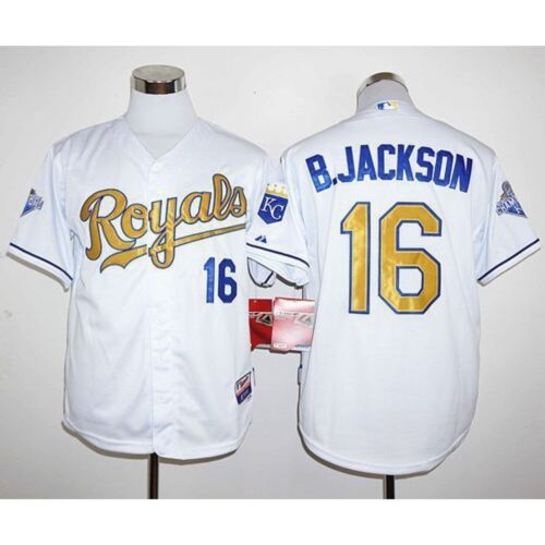 6863baab7d77a_1 Royals #16 Bo Jackson White 2015 World Series Champions Gold Program Stitched MLB Jersey