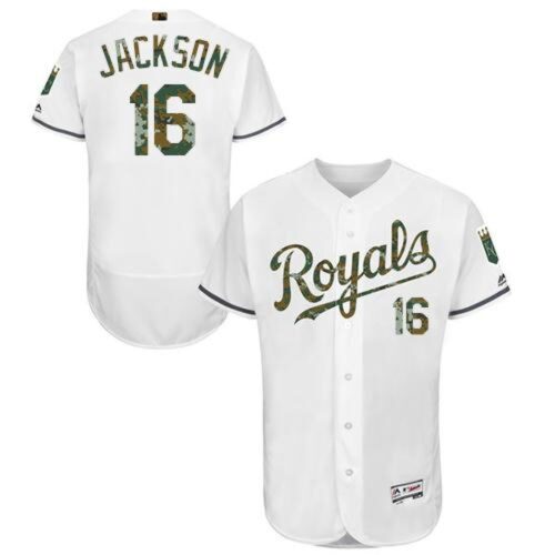 6863bab2e5e32_1 Royals #16 Bo Jackson White Flexbase Authentic Collection 2016 Memorial Day Stitched MLB Jersey