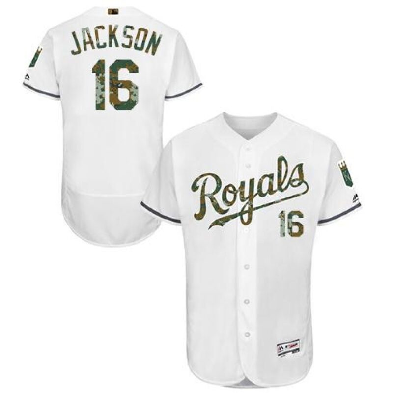6863bab2e5e32_1 Royals #16 Bo Jackson White Flexbase Authentic Collection 2016 Memorial Day Stitched MLB Jersey