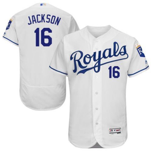 6863bab66c1c0_1 Royals #16 Bo Jackson White Flexbase Authentic Collection Stitched MLB Jersey
