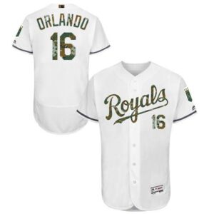 6863bacc4821b_1 Royals #16 Paulo Orlando White Flexbase Authentic Collection 2016 Memorial Day Stitched MLB Jersey
