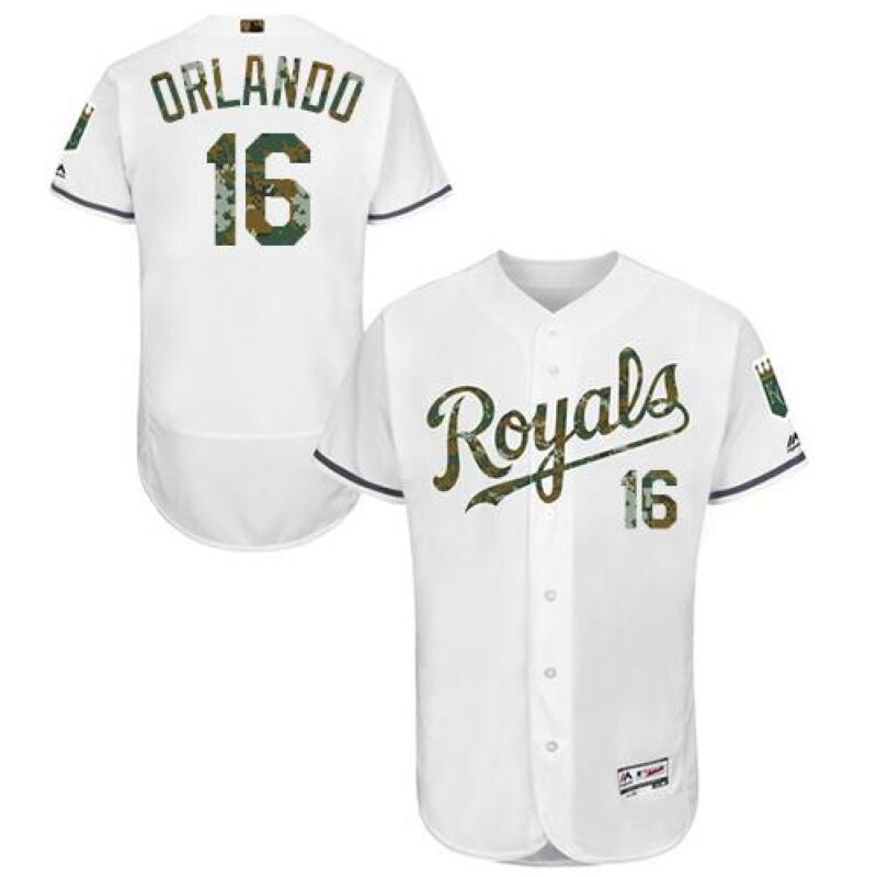 6863bacc4821b_1 Royals #16 Paulo Orlando White Flexbase Authentic Collection 2016 Memorial Day Stitched MLB Jersey