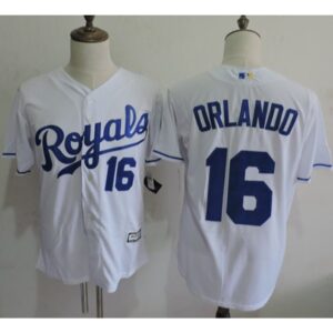 6863bacfc52aa_1 Royals #16 Paulo Orlando White New Cool Base Stitched MLB Jersey