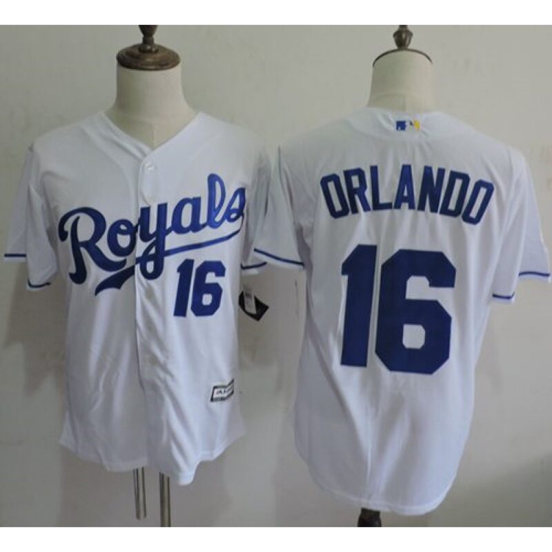 6863bacfc52aa_1 Royals #16 Paulo Orlando White New Cool Base Stitched MLB Jersey