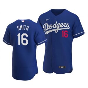 6863baebd64cf_1 Men's Los Angeles Dodgers #16 Will Smith Blue Flex Base Stitched Jersey