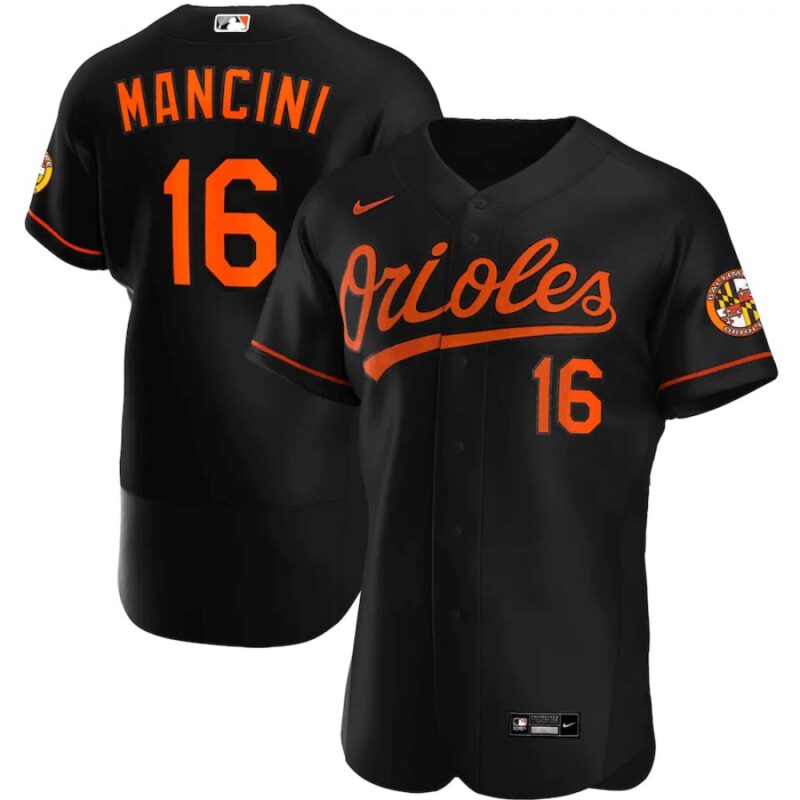 6863baf63bb70_1 Men's Baltimore Orioles #16 Trey Mancini Black Flex Base Stitched Jersey