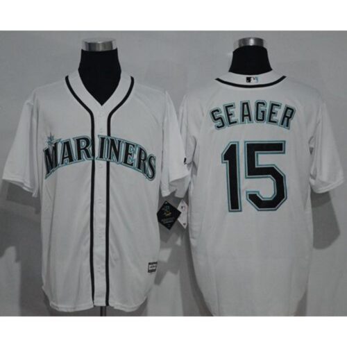 6863bb2dbe8e0_1 Mariners #15 Kyle Seager White New Cool Base Stitched MLB Jersey