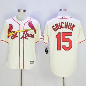 6863bb492048f_1 Cardinals #15 Randal Grichuk Cream New Cool Base Stitched MLB Jersey