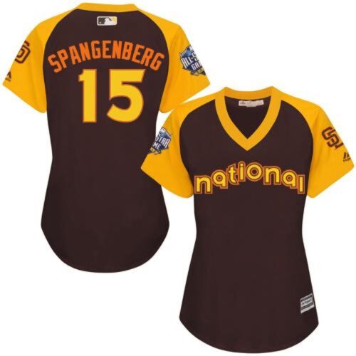 6863bbc206716_1 Padres #15 Cory Spangenberg Brown 2016 All-Star National League Women's Stitched MLB Jersey