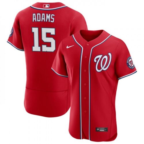 6863bbcb05283_1 Men's Washington Nationals #15 Riley Adams Red Flex Base Stitched MLB Jersey