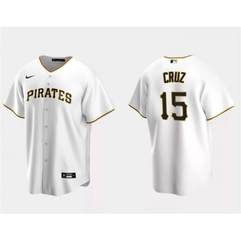 6863bbd59427e_1 Men's Pittsburgh Pirates #15 Oneil Cruz White Cool Base Stitched Baseball Jersey