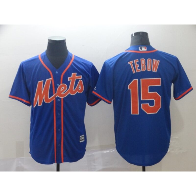 6863bbeed419a_1 Men's New York Mets #15 Tim Tebow Blue 2019 Cool Base Stitched MLB Jersey