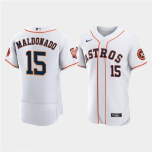 6863bbfd0f515_1 Men's Houston Astros #15 Martin Maldonado White 60th Anniversary Flex Base Stitched Baseball Jersey