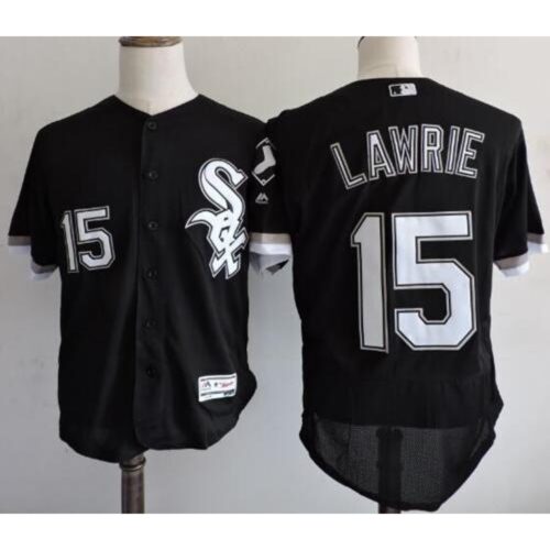 6863bc8d79dce_1 White Sox #15 Brett Lawrie Black Flexbase Authentic Collection Stitched MLB Jersey
