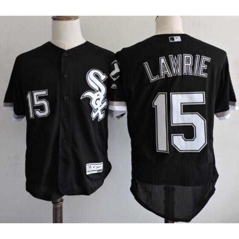 6863bc8d79dce_1 White Sox #15 Brett Lawrie Black Flexbase Authentic Collection Stitched MLB Jersey