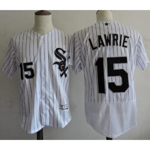 6863bc9445486_1 White Sox #15 Brett Lawrie White(Black Strip) Flexbase Authentic Collection Stitched MLB Jersey