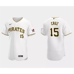 6863bcb15607f_1 Men's Pittsburgh Pirates #15 Oneil Cruz White Flex Base Stitched Baseball Jersey