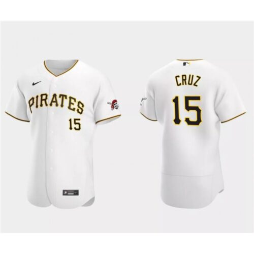 6863bcb15607f_1 Men's Pittsburgh Pirates #15 Oneil Cruz White Flex Base Stitched Baseball Jersey