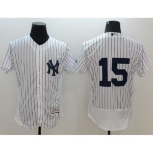 6863bcd5e413e_1 Yankees #15 Thurman Munson White Strip Flexbase Authentic Collection Stitched MLB Jersey