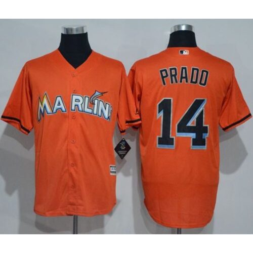 6863bd19326ae_1 marlins #14 Martin Prado Orange New Cool Base Stitched MLB Jersey