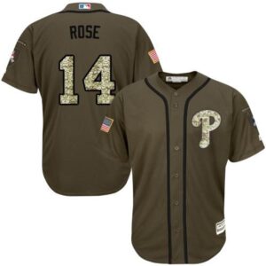6863bd201b47d_1 Phillies #14 Pete Rose Green Salute to Service Stitched MLB Jersey