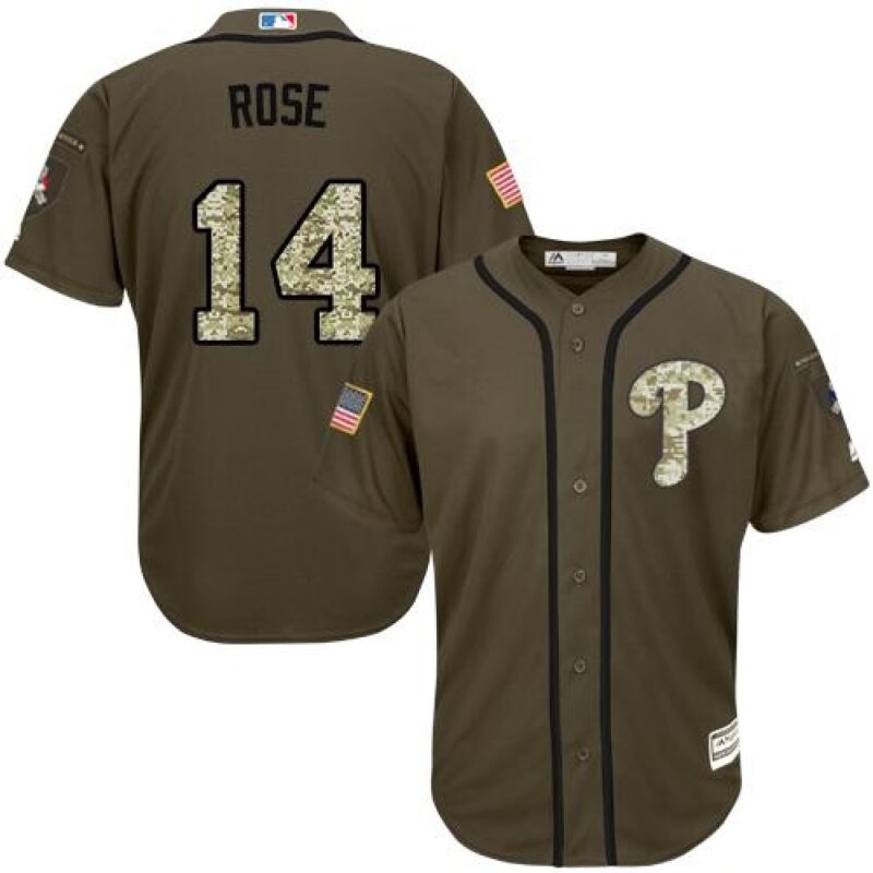 6863bd201b47d_1 Phillies #14 Pete Rose Green Salute to Service Stitched MLB Jersey