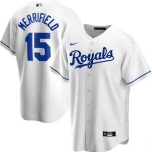 6863bd5e0fd57_1 Men's Kansas City Royals #15 Whit Merrifield White Cool Base Stitched Jersey