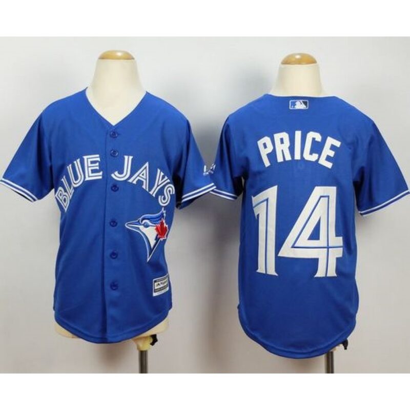 6863bd95b2770_1 Blue Jays #14 David Price Blue Cool Base Stitched Youth MLB Jersey