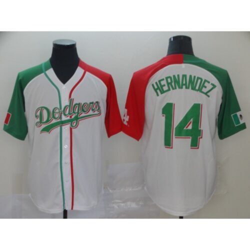 6863bdc4a85f5_1 Men's Los Angeles Dodgers #14 Kike Hernandez Mexican Heritage Culture Night MLB Jersey