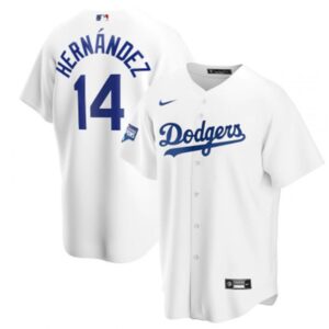 6863bdec1be10_1 Youth Los Angeles Dodgers #14 Kike Hernandez 2020 White World Series Champions Home Patch Stitched MLB Jersey