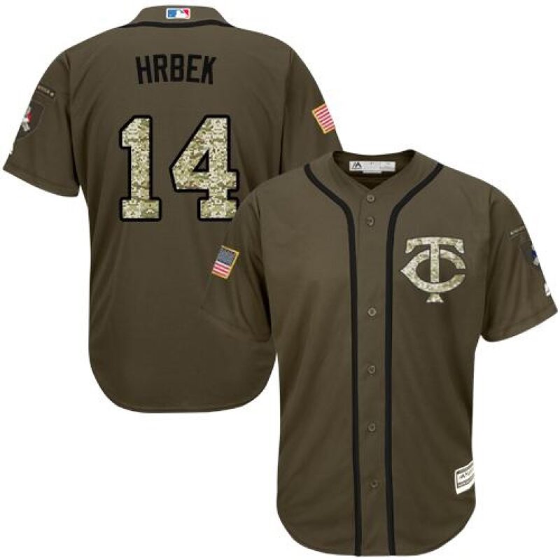 6863be16177db_1 Twins #14 Kent Hrbek Green Salute to Service Stitched MLB Jersey