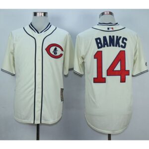 6863be4dc17fa_1 Cubs #14 Ernie Banks Cream 1929 Turn Back The Clock Stitched MLB Jersey