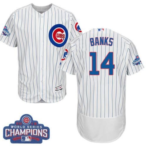 6863be80a0927_1 Cubs #14 Ernie Banks White Flexbase Authentic Collection 2016 World Series Champions Stitched MLB Jersey