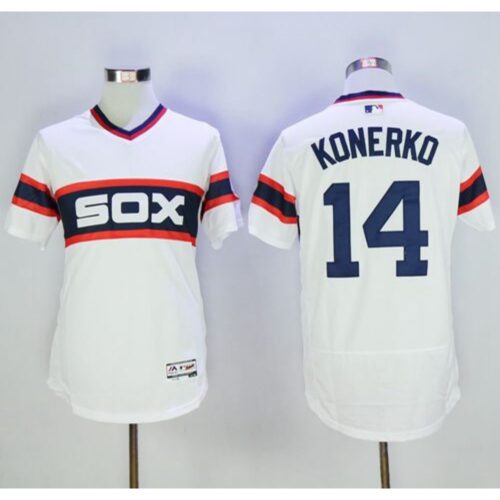 6863bee3e3830_1 White Sox #14 Paul Konerko White Flexbase Authentic Collection Alternate Home Stitched MLB Jersey