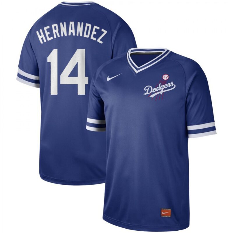 6863befe7b0c5_1 Men's Los Angeles Dodgers #14 Kike Hernandez Blue Cooperstown Collection Legend Stitched MLB Jersey