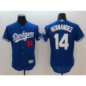 6863bf02347ec_1 Men's Los Angeles Dodgers #14 Enrique Hernandez Blue Flexbase Stitched Jersey