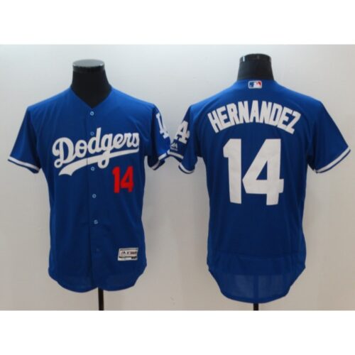 6863bf02347ec_1 Men's Los Angeles Dodgers #14 Enrique Hernandez Blue Flexbase Stitched Jersey