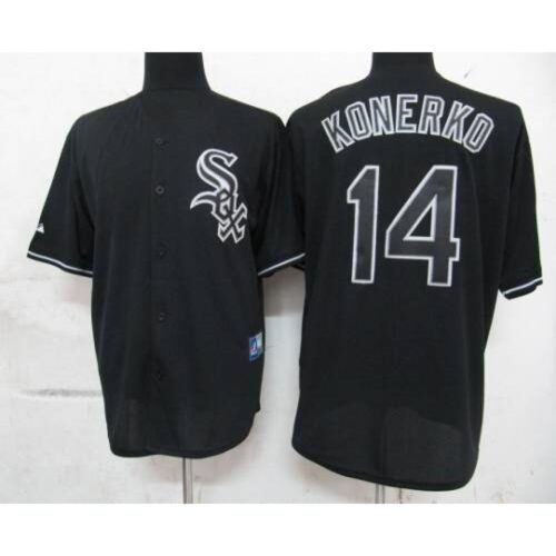 6863bfbb5bb23_1 White Sox #14 Paul Konerko Black Fashion Stitched MLB Jersey