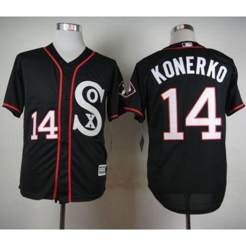 6863bfc303612_1 White Sox #14 Paul Konerko Black New Cool Base Stitched MLB Jersey