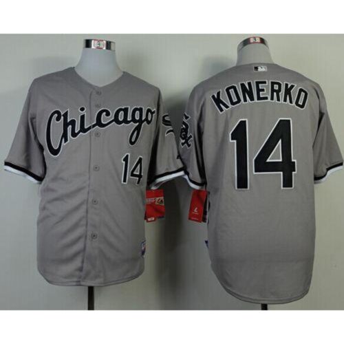 6863bfd1ca881_1 White Sox #14 Paul Konerko Grey Cool Base Stitched MLB Jersey