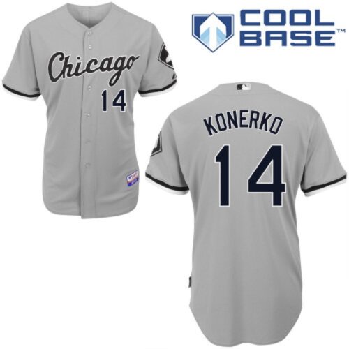 6863bfd614175_1 White Sox #14 Paul Konerko Grey Cool Base Stitched Youth MLB Jersey