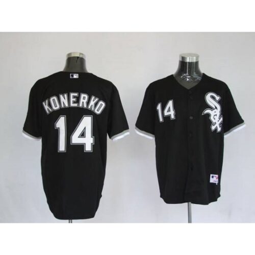 6863bfdc7b58b_1 White Sox #14 Paul Konerko Stitched Black MLB Jersey