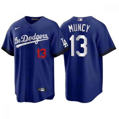 6863bfefdeca4_1 Youth Los Angeles Dodgers #13 Max Muncy 2021 Royal City Connect Cool Base Stitched Baseball Jersey