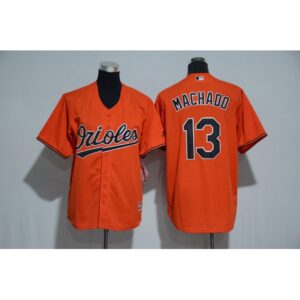 6863c0018b36f_1 Youth Baltimore Orioles #13 Manny Machado Orange Alternate Cool Base Player Stitched MLB Jersey