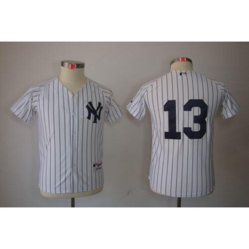 6863c01329b79_1 Yankees #13 Alex Rodriguez Stitched White Youth MLB Jersey