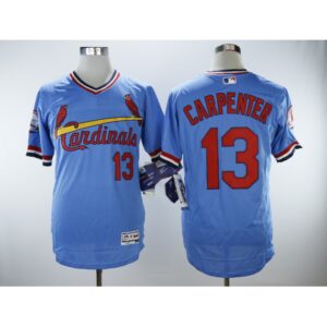 6863c0616e8cf_1 Men's St.Louis Cardinals #13 Matt Carpenter Light Blue Cooperstown Collection Flexbase Stitched MLB Jersey