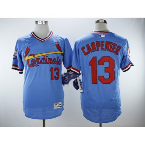 6863c0616e8cf_1 Men's St.Louis Cardinals #13 Matt Carpenter Light Blue Cooperstown Collection Flexbase Stitched MLB Jersey