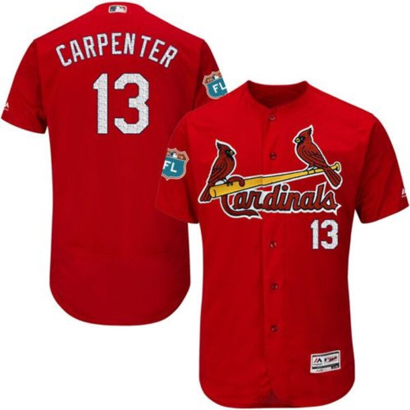6863c09591c46_1 Cardinals #13 Matt Carpenter Red Flexbase Authentic Collection Stitched MLB Jersey