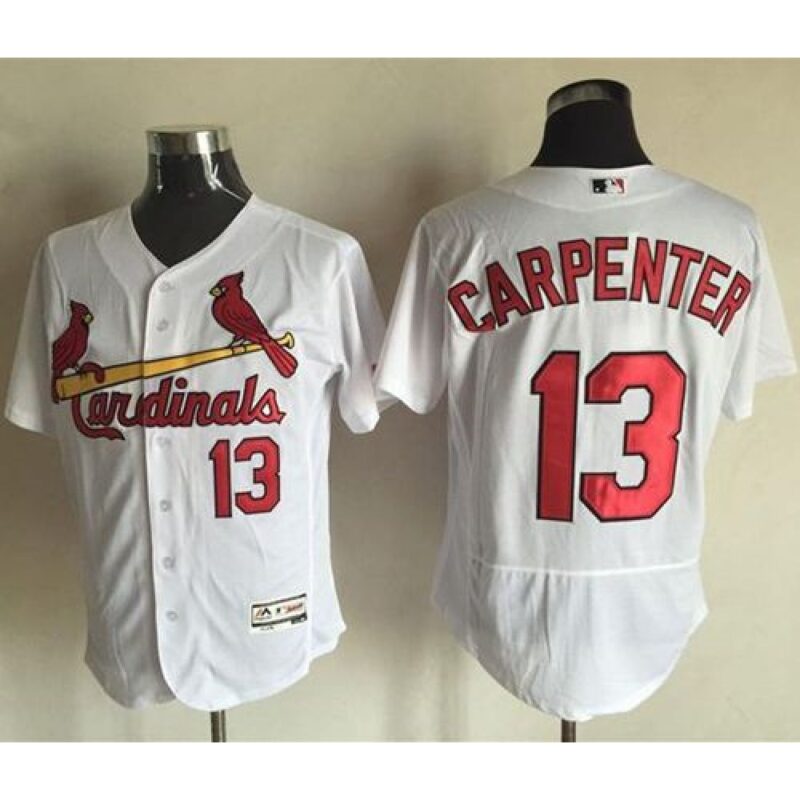 6863c098e7fe3_1 Cardinals #13 Matt Carpenter White Flexbase Authentic Collection Stitched MLB Jersey